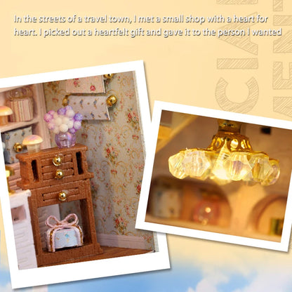 Diy Mini Wooden Dollhouse With Furniture Light Doll House Casa Assembly Model Pink Princess Villa Architecture Kit Toys Birthday by Smarsty