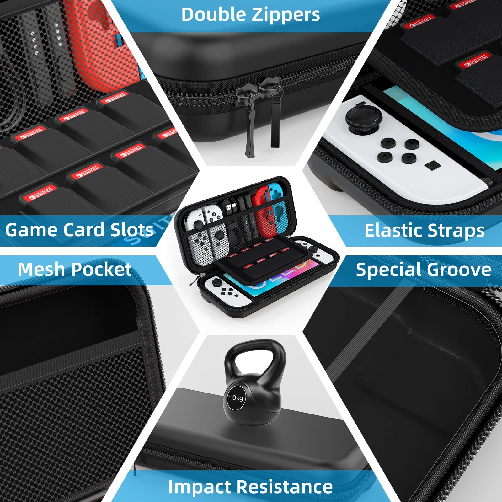 Nintendo Switch OLED Model Carrying Case 9 in 1 Kit - Smarsty