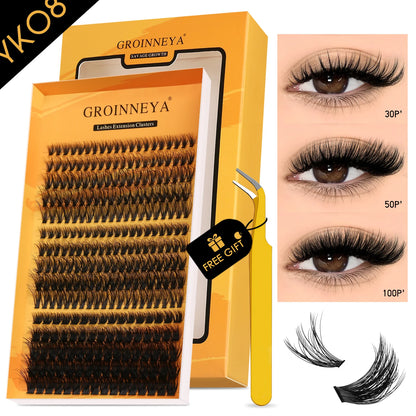 GROINNEYA DIY Fluffy Lash Clusters Kit for Volume - Smarsty