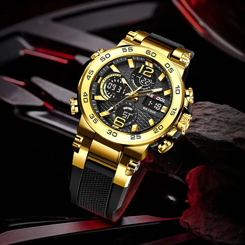 Wecool Waterproof Dual Display Alarm Clock Watch - Smarsty