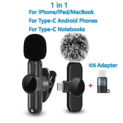 2.4G Wireless Lavalier Microphone for Clear Audio Recording - Smarsty