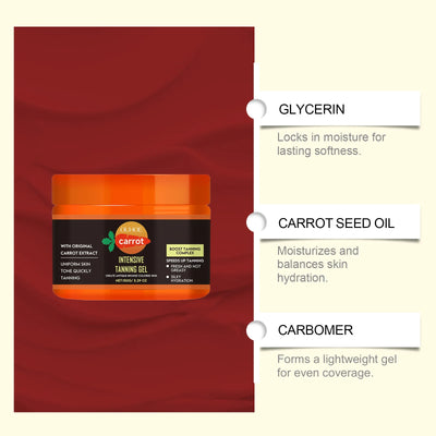 Hydrating Carrot Tanning Gel for Natural Sunless Tan - Smarsty