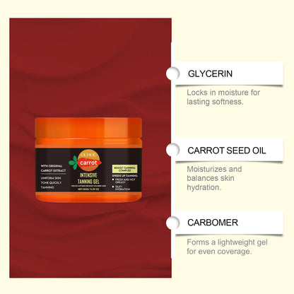 Hydrating Carrot Tanning Gel for Natural Sunless Tan - Smarsty