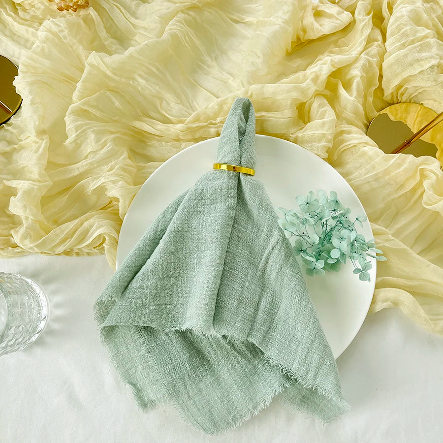 Reusable Cotton Wedding Napkins for Rustic Table Decor - Smarsty