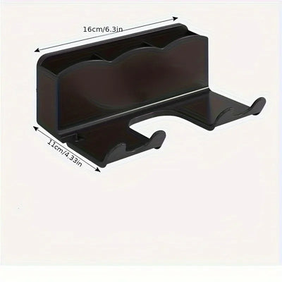 1pc Hair dryer storage rack, non perforated bathroom wall mounted bracket, bathroom air duct storage - Smarsty