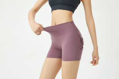 Peach Butt Fitness Shorts Women's Exercise Three-Quarter Pants Cargo Air Dry Pocket Yoga  Tight  Lift Summer - Smarsty