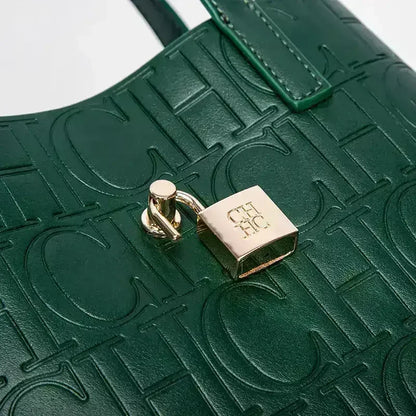 Large Capacity Handbag With Lock Design Luxury Crossbody - Smarsty