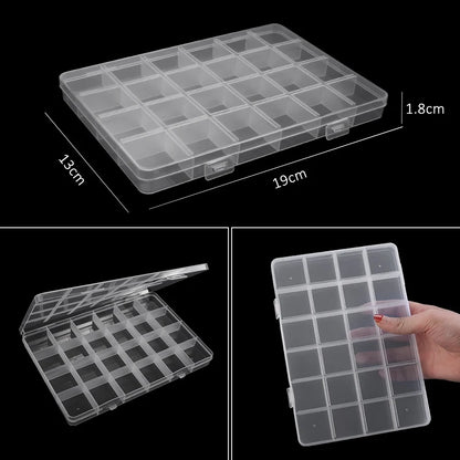 Transparent Jewelry Storage Box with Adjustable Compartments - Smarsty