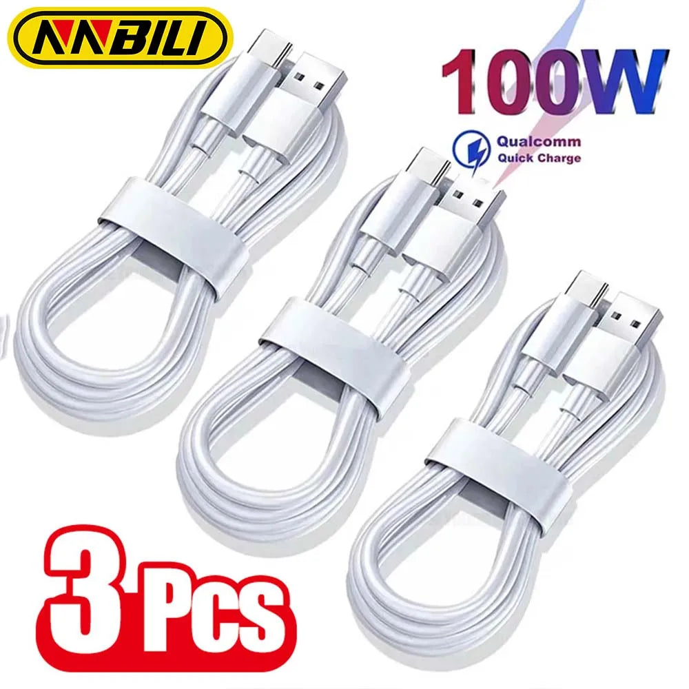 NNBILI 1-3PCS 10A 100W Type C Super Fast Charging Cable Data Cord For  Huawei OPPO vivo Quick Charing,not iPhone、xiaomi、samsung - Smarsty