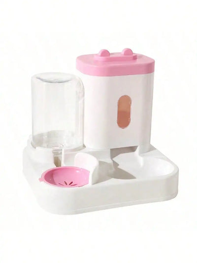 1-Pack Automatic Gravity-Fed Cat Water Dispenser & Feeder - Spill-Proof Large Capacity One-Piece Design,