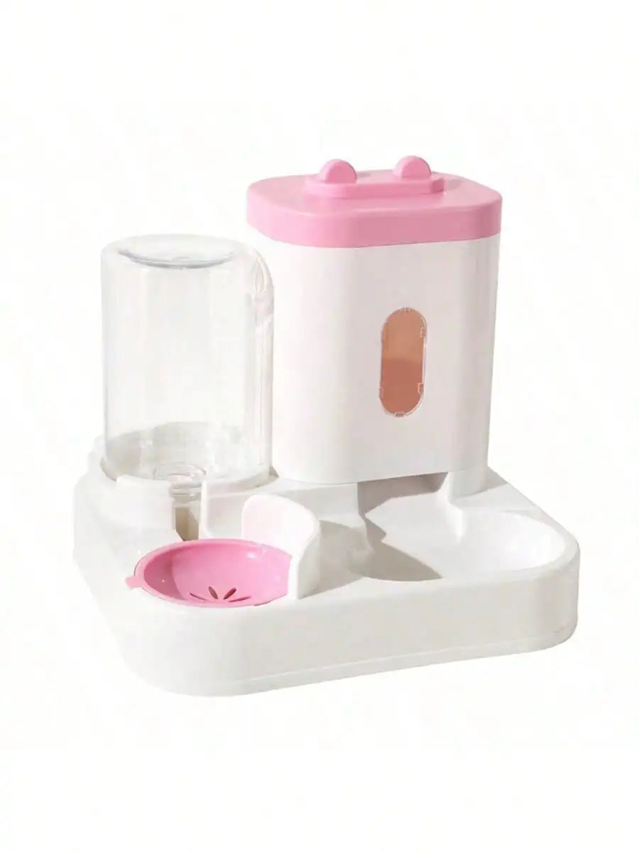 1-Pack Automatic Gravity-Fed Cat Water Dispenser & Feeder - Spill-Proof Large Capacity One-Piece Design,