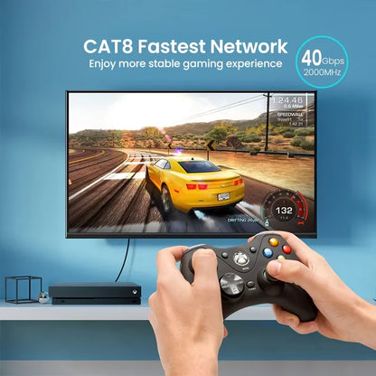 Cyanmi Cat8 Ethernet Cable 40Gbps High Speed Network - Smarsty