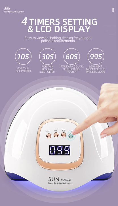 UV LED Nail Lamp 380W for Fast Gel Drying - Smarsty