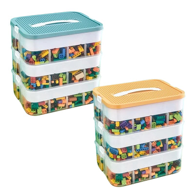 Plastic Lego Storage Box Children Jigsaw Puzzle Building Block Lego Container Classification Part Sort Box Kidroom Toy Organizer - Smarsty