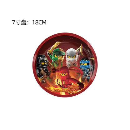 Ninja Theme Birthday Party Disposable Tableware Set - Smarsty