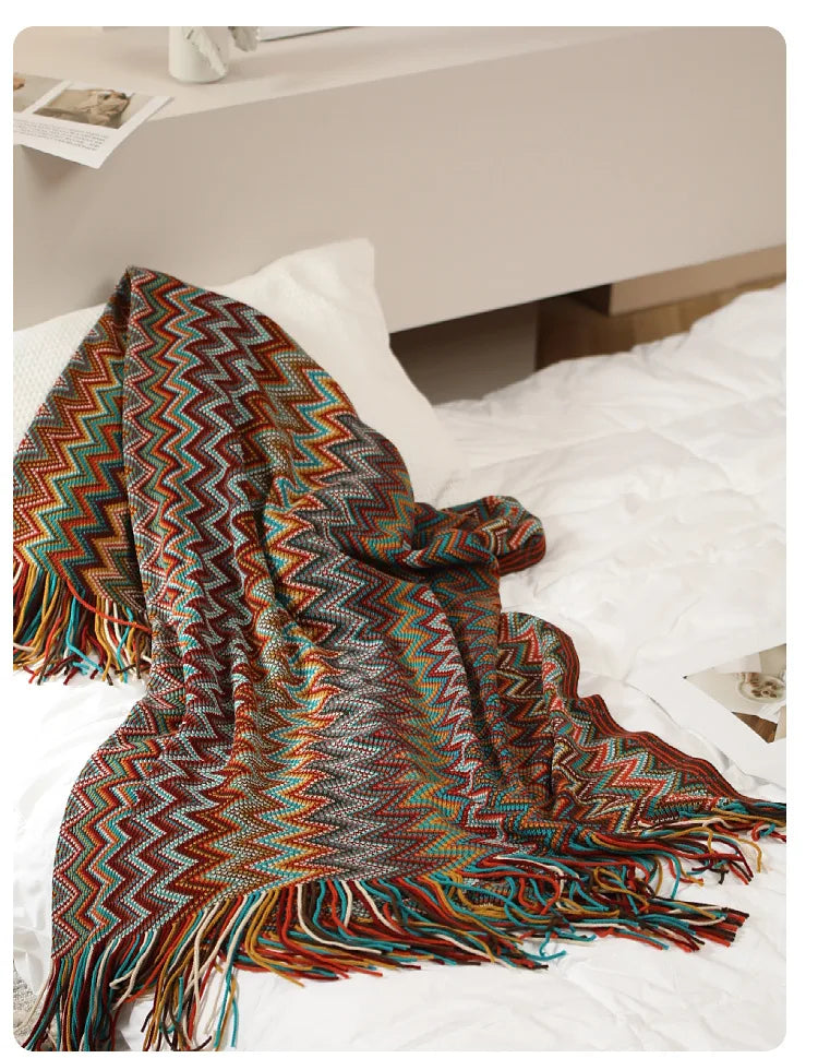 Boho Aztec Throw Blanket for Stylish Home Decor - Smarsty