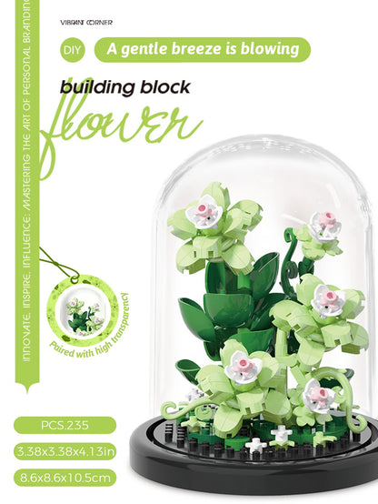 Micro particle building block bouquet handmade gift, children's puzzle toy handmade DIY sunflower desktop decoration ornament