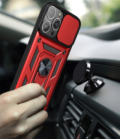 Smarsty Rugged Iphone Armor Case With Camera Lens Protector -