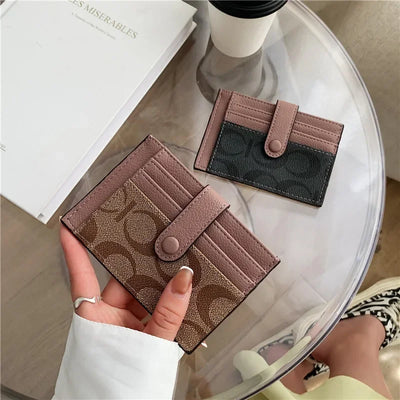 Women Short Small Wallets Fold Card Holder ID Bag Coin Purse Ladies Wallets Anti-degaussing driver's license card holder - Smarsty