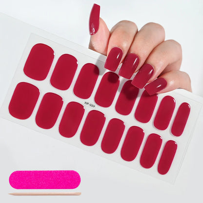 Long-Lasting Semi-Cured Gel Nail Stickers for Easy Application - Smarsty