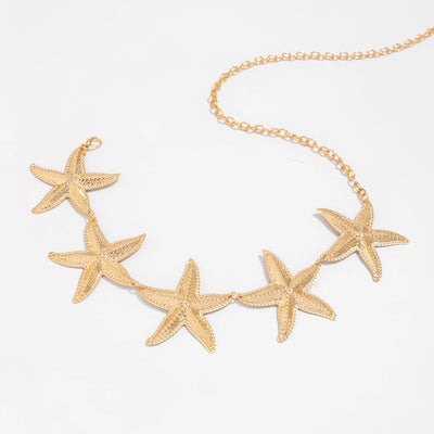Vintage Metal Starfish Belly Chain for Women - Smarsty