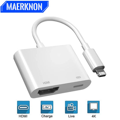 HD 1080P Lightning to HDMI Adapter for Seamless Audio Video Sync - Smarsty