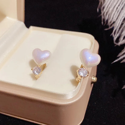 Pearl Long Earrings With Rhinestones For Wedding Fashion - Smarsty