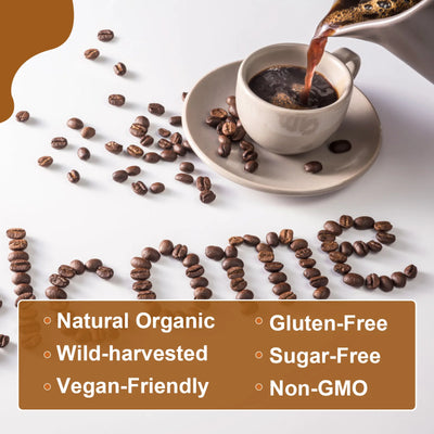 Mushroom Coffee 10 Mushroom Extract - Lion's Mane, Cordyceps, Reishi, Turkey Tail, Chaga, Maitake for energy and immune support - Smarsty