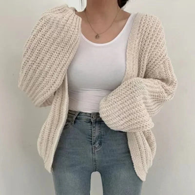 New 2024 Chic Korean Fashion Short Cardigans Knitted Poncho Women Summer Elegant Vintage Minimalist Lady Tops - Smarsty
