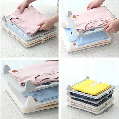 20PCS Shirt Storage Board Stackable T-shirt Organizer Folding Clothes Board Multifunctional Portable Clothes Storage with Handle by Smarsty