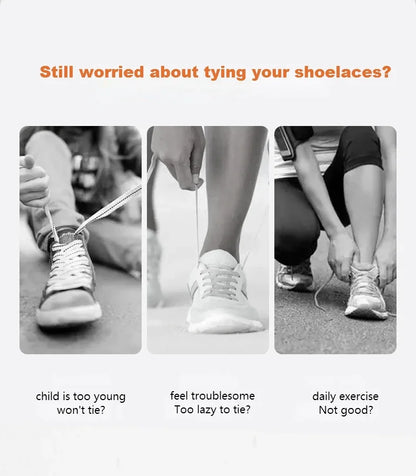 Flat Elastic Shoe Laces Sneakers No Tie Shoelaces for Shoes Tennis Quick Shoelace Clips Without Ties Shoe Accessories Kids Adult - Smarsty