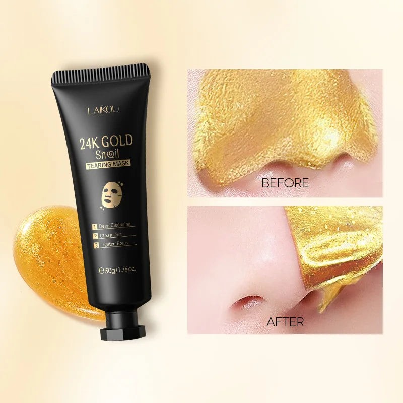 24K Gold Sakura Peeling Face Mask for Anti Aging - Smarsty