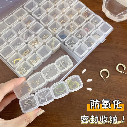 Clear Travel Jewelry Organizer with Adjustable Compartments - Smarsty