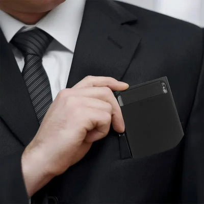 Automatic Flip Card Side Push Card Holder Sleeve Large Capacity 12 Cards Slot Metal Cards Box Men Credit Card Anti-theft Wallets - Smarsty