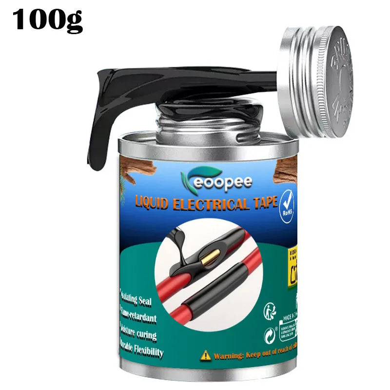 Liquid Waterproof Electrical Tape Epoxy Resin Black Glue Quick Drying Sealant For Wires And Cables Home Use Fix Line Glue - Smarsty