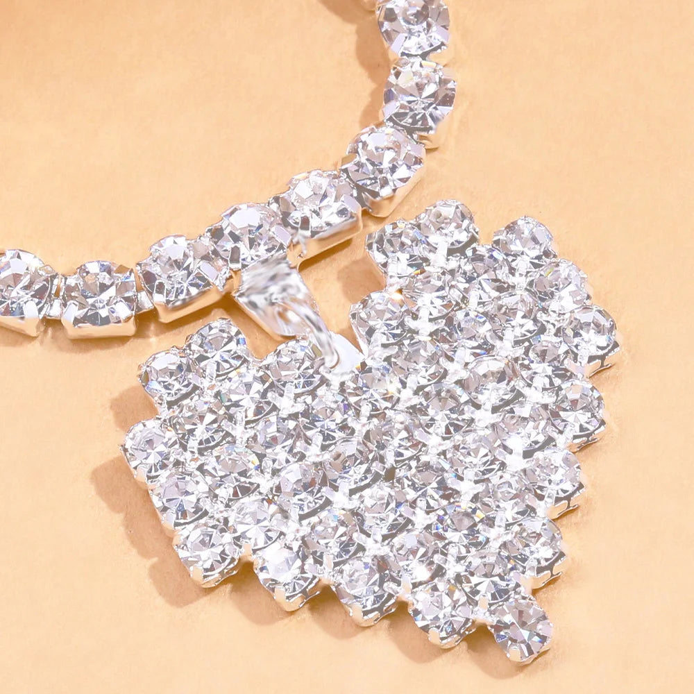 Sexy Rhinestone Heart Waist Chain Belt for Women - Smarsty