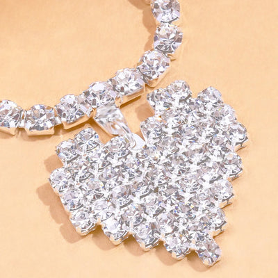 Sexy Rhinestone Heart Waist Chain Belt for Women - Smarsty