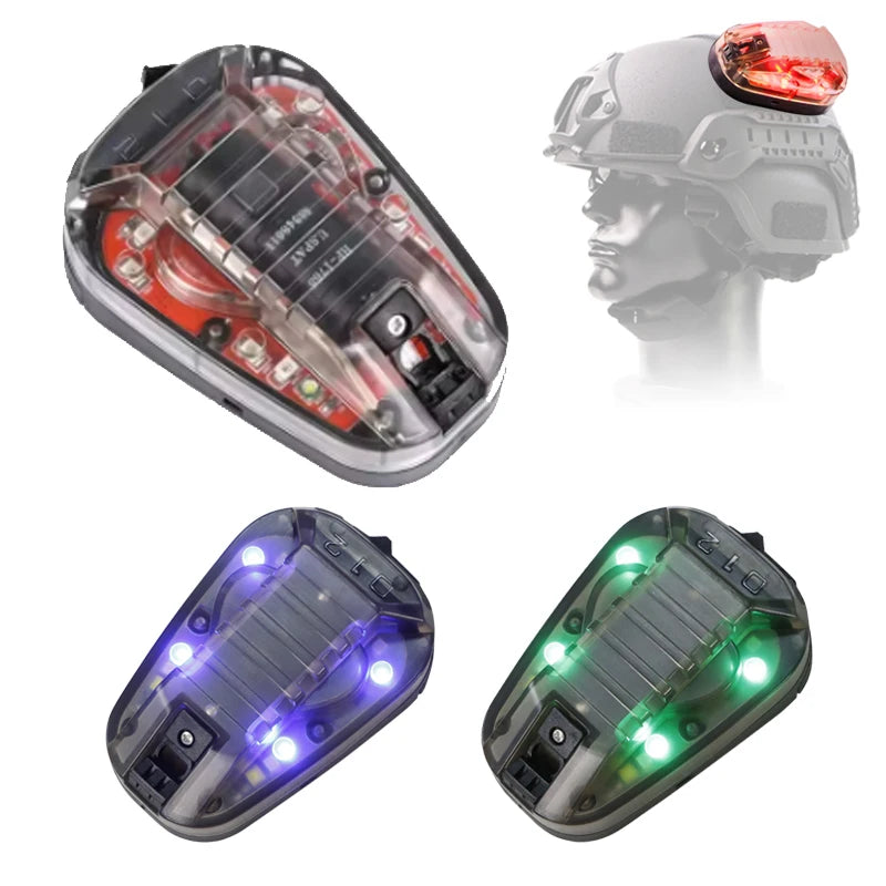 BOOIU Tactical Helmet Light Signal Light with LED IR/Strobe IFF Helmet Light Flashlight Survival Signal Light for Outdoor Sport by Smarsty