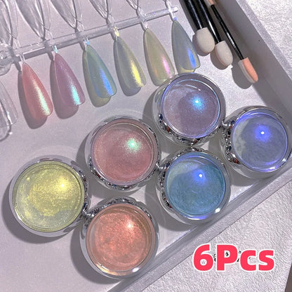 Shimmer Aurora Nail Powder Set for Stunning Manicure - Smarsty