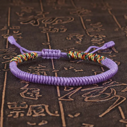 Tibetan Buddhist Lucky Bracelet Adjustable Red Thread Braid - Smarsty