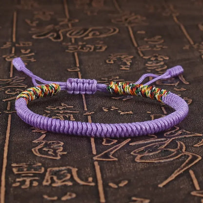 Tibetan Buddhist Lucky Bracelet Adjustable Red Thread Braid - Smarsty