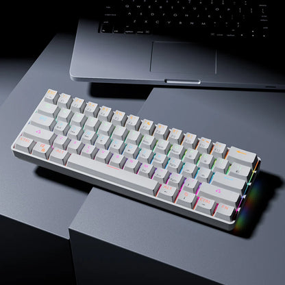 Compact 61Key Esports Mechanical Keyboard Hot Swappable RGB