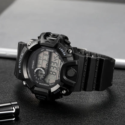 Men's Waterproof Sports Watch with Luminous Display and Alarm - Smarsty
