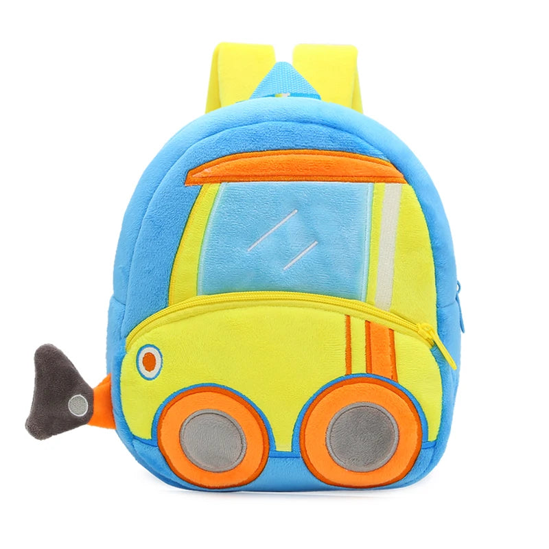 Plush Excavator Kids Backpack For Small School Bags - Smarsty