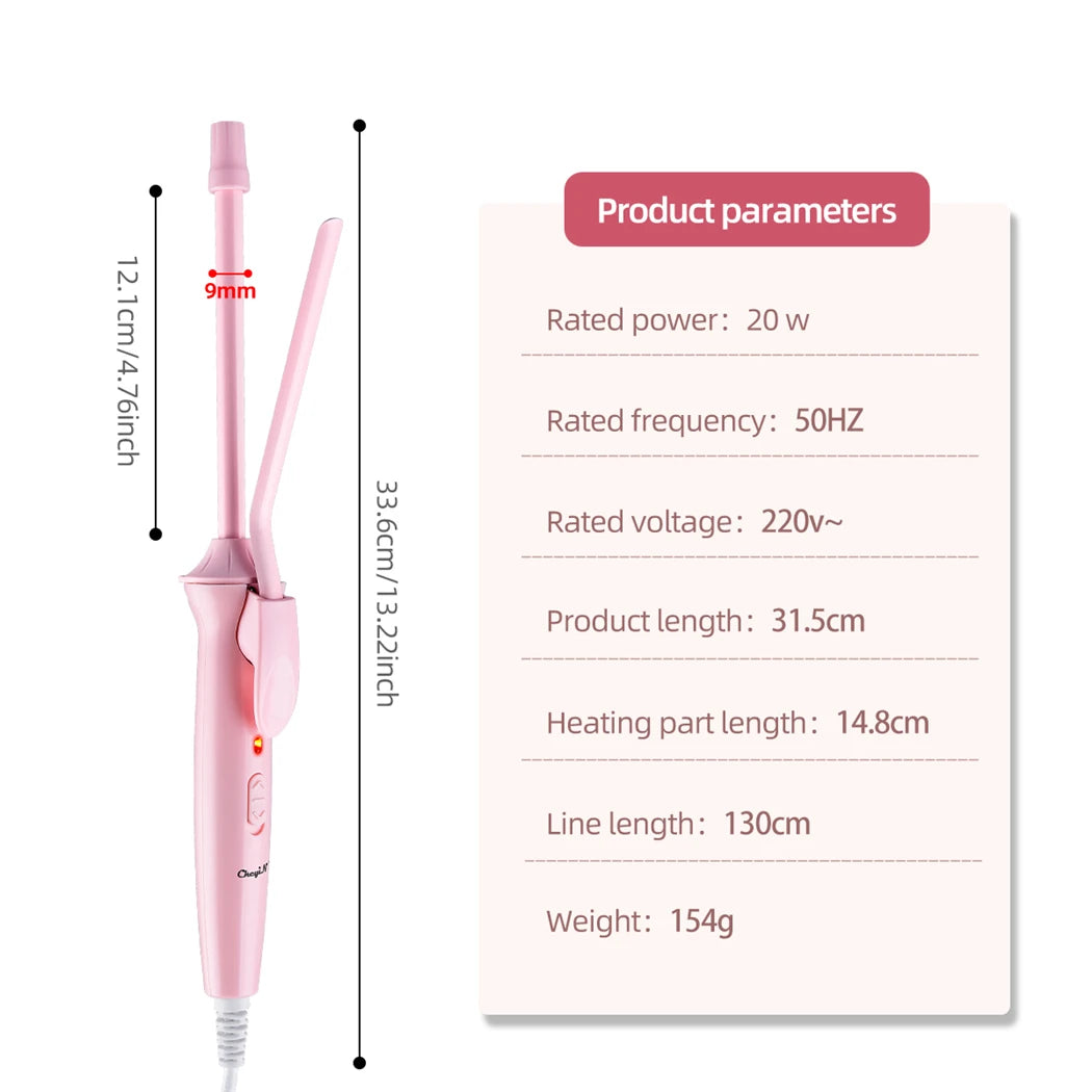 9mm Mini Hair Curling Iron for Professional Curls - Smarsty