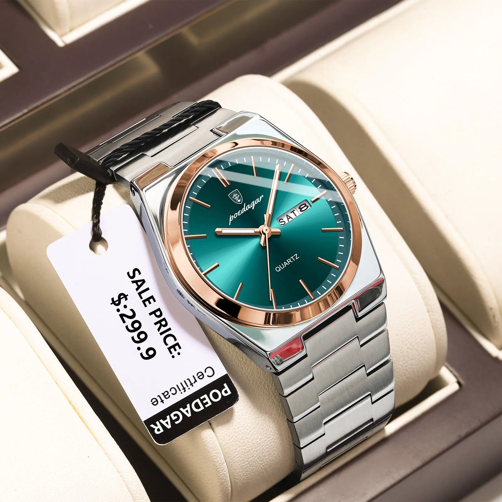 POEDAGAR Waterproof Luminous Men's Quartz Watch - Smarsty