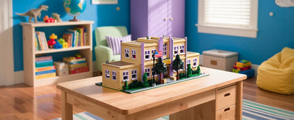 3500PCS Springfield Elementary School Building Blocks Idea Anime Street View Modular Architecture Brick Model Toy Christmas Gift