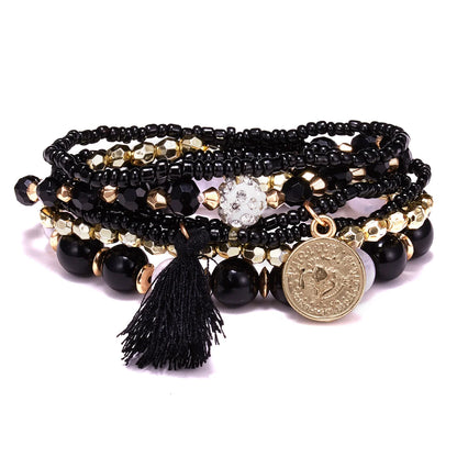 Bohemia Crystal Multicolor Bead Wrap Bracelet for Women - Smarsty