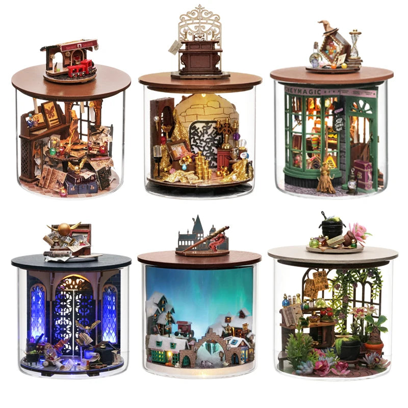 Mini DIY kit for doll house making and assembling room models toys home and bedroom decorations with furniture wooden crafts by Smarsty