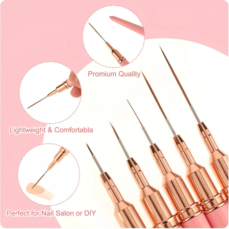 Professional Nail Art Liner Brush Set for Precision Painting - Smarsty